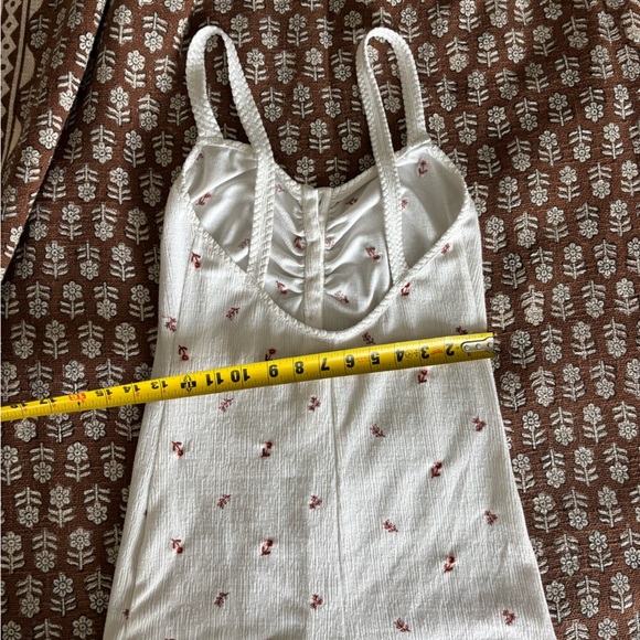 Anthropologie White Floral Comfy Night Gown Romper Loungewear Sleepwear Intimate - Picture 7 of 8